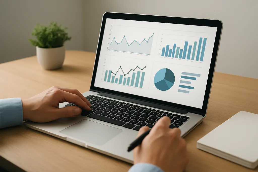 Measure what scheduling is actually improving: Analytics dashboard illustration highlighting consistency, engagement, clicks, and campaign performance metrics.